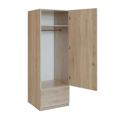 Q 12-60 skříň šatní, 1-dvéřová, 600x600x1800mm, dub bardolino